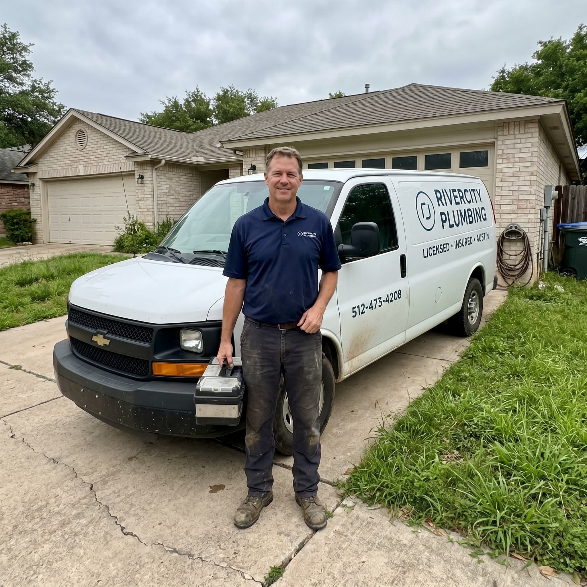 RiverCity plumber and branded van