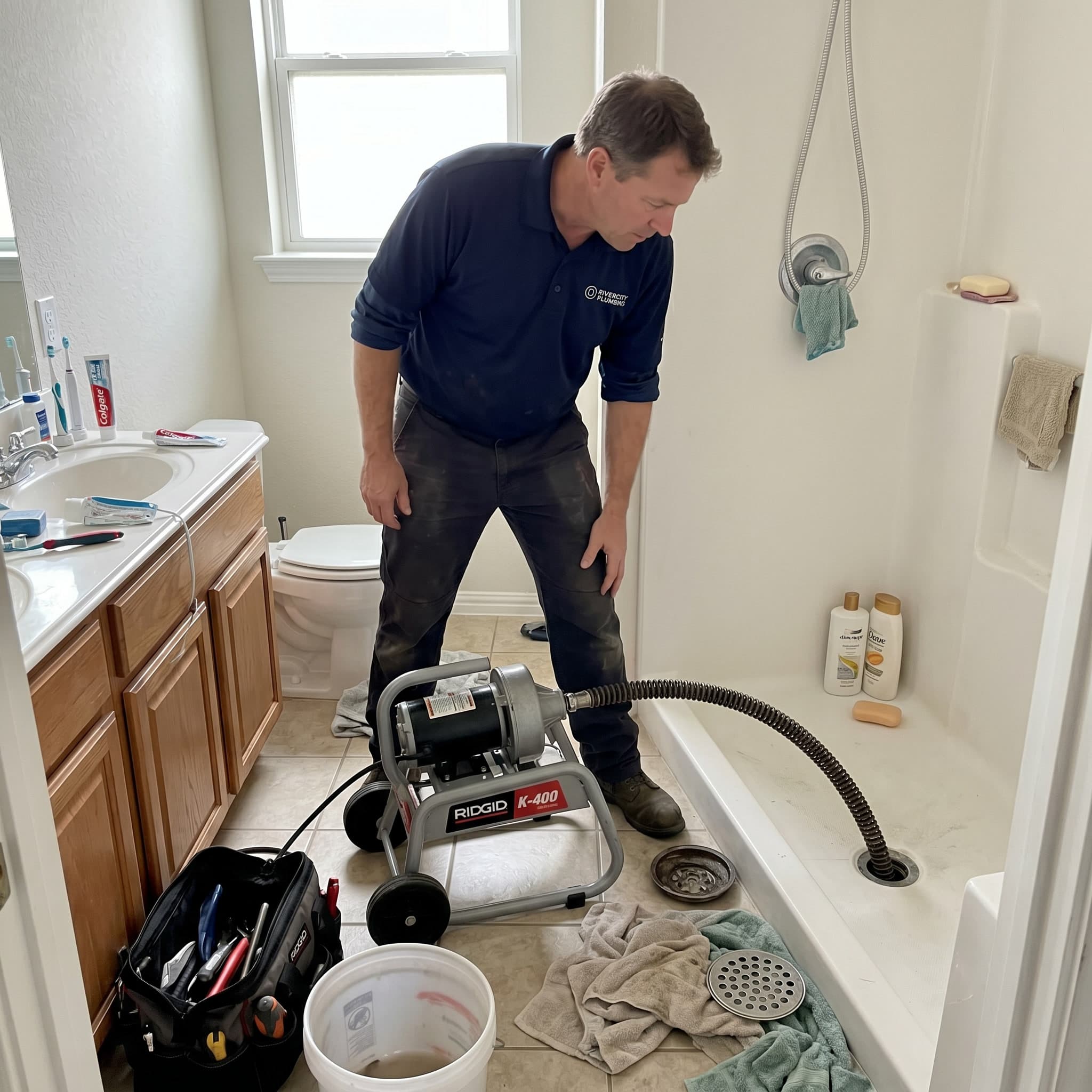 Photo: drain cleaning