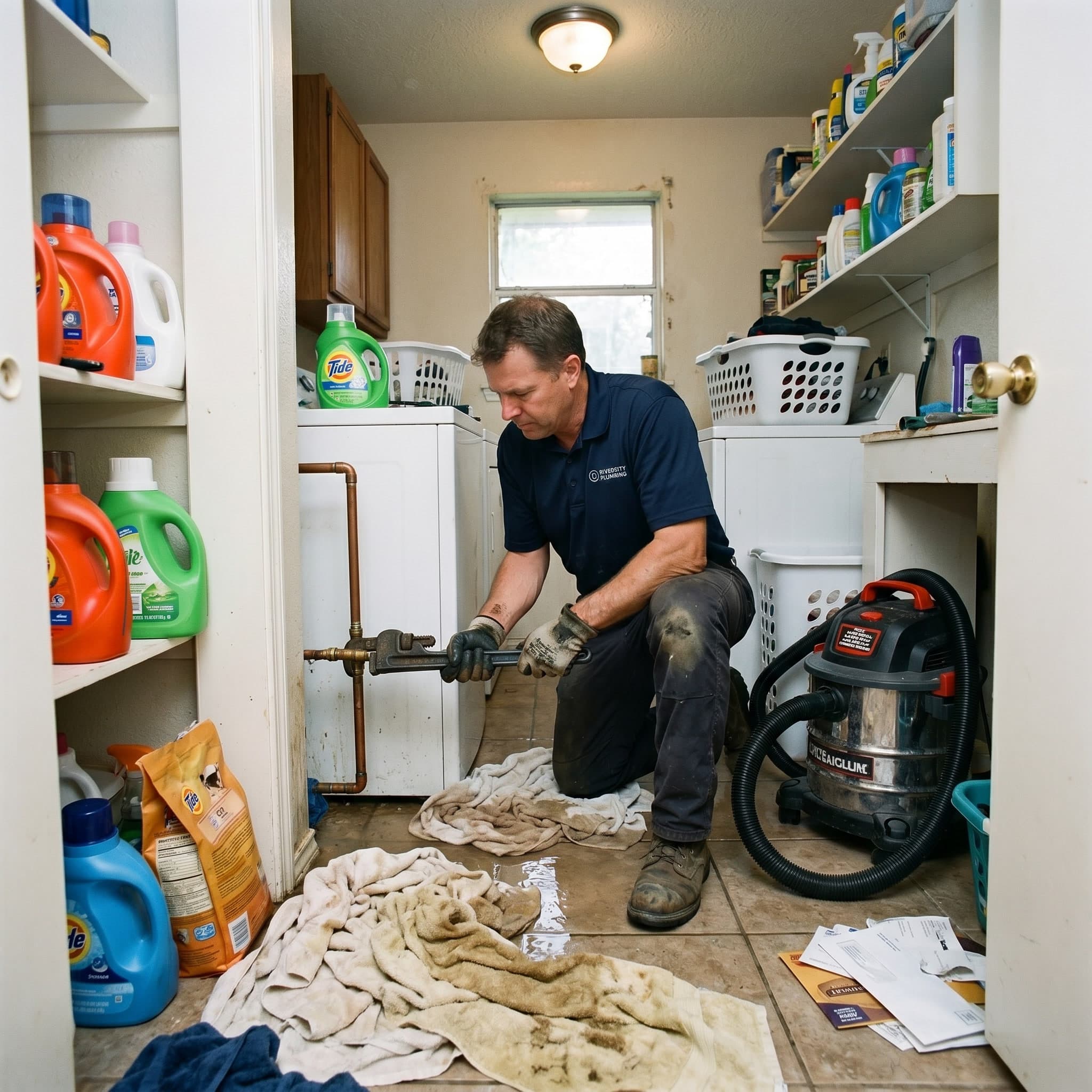 Real photo: leak detection & repair